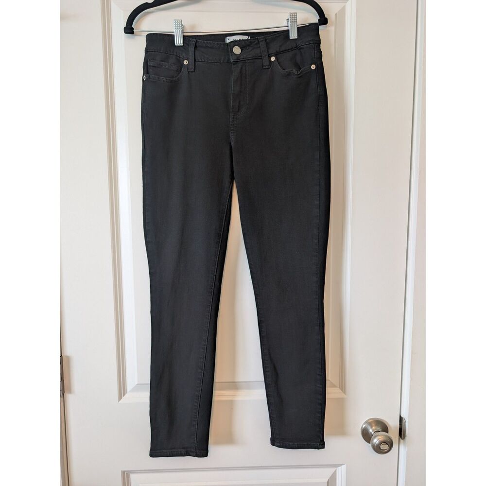 PAIGE Women's Size 29/8 Black Shadow Mid Rise Denim Verdugo Skinny Ankle Jeans